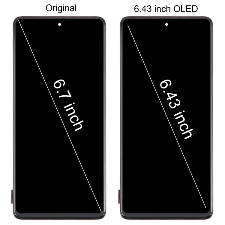 For Samsung Galaxy A71 4G SM-A715F 6.43 inch OLED LCD Screen Digitizer Full Assembly with Frame (Black) - free shipping - PMc TechLife - Order now!