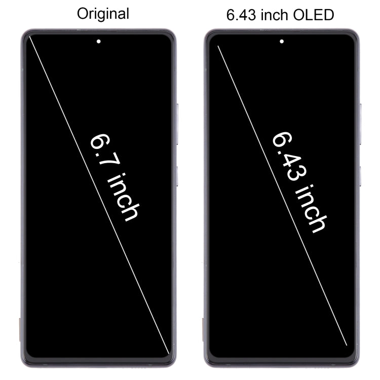 For Samsung Galaxy A71 5G SM-A716B 6.43 inch OLED LCD Screen Digitizer Full Assembly with Frame (Black) - free shipping - PMc TechLife - Order now!