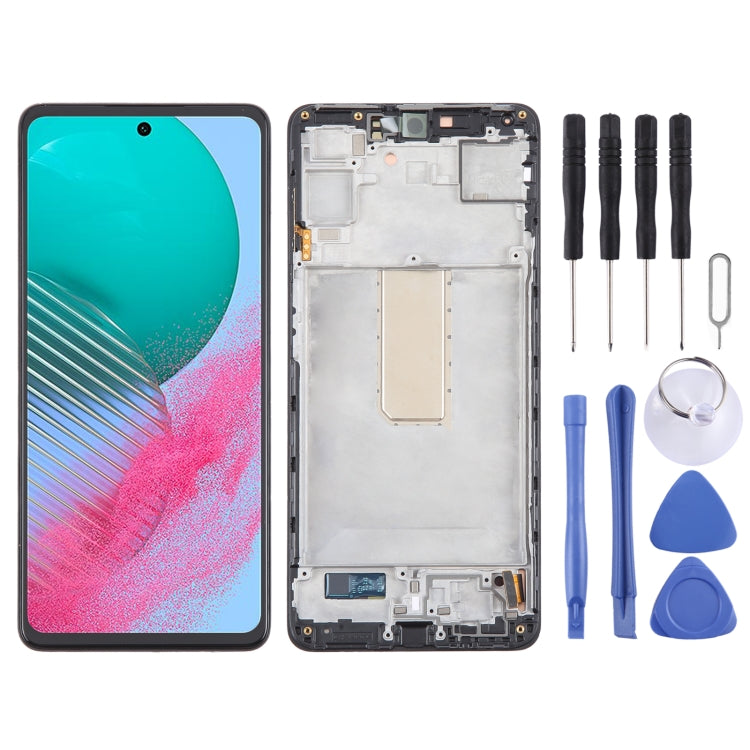 For Samsung Galaxy M54 SM-M546B OLED LCD Screen Digitizer Full Assembly with Frame (Black) - free shipping - PMc TechLife - Order now!