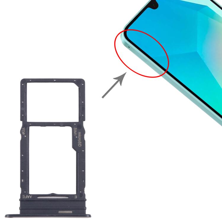 For Samsung Galaxy A16 SM-A165F Original SIM Card Tray + Micro SD Card Tray (Black) - free shipping - PMc TechLife - Order now!