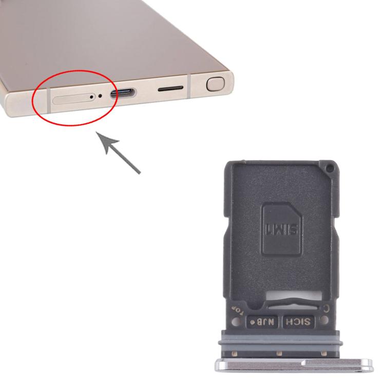 For Samsung Galaxy S25 Ultra SM-S938U US Version Original SIM Card Tray (Silver) - free shipping - PMc TechLife - Order now!
