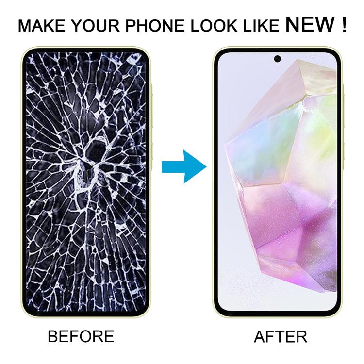 For Samsung Galaxy A35 SM-A356B OLED LCD Screen Digitizer Full Assembly with Frame (Blue) - free shipping - PMc TechLife - Order now!