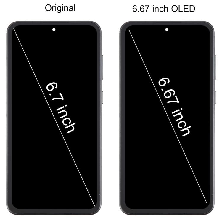 For Samsung Galaxy A36 SM-A366B 6.67 inch OLED LCD Screen Digitizer Full Assembly with Frame (Grey) - free shipping - PMc TechLife - Order now!