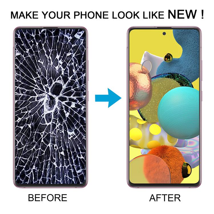 For Samsung Galaxy A51 5G SM-A516 6.43 inch OLED LCD Screen Digitizer Full Assembly with Frame (Silver) - free shipping - PMC TechLife - Order now!