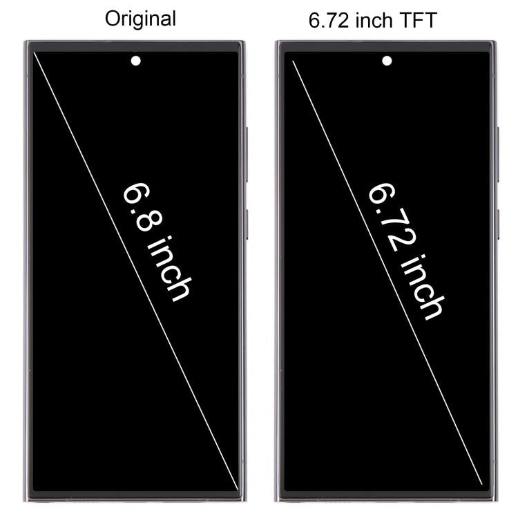 For Samsung Galaxy S23 Ultra SM-S918B 6.72 inch TFT LCD Screen Digitizer Full Assembly with Frame, Not Supporting Fingerprint Identification (Gold) - free shipping - PMC TechLife - Order now!