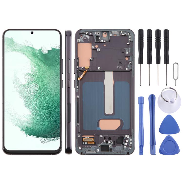 For Samsung Galaxy S22+ SM-S906B 6.43 inch TFT LCD Screen Digitizer Full Assembly with Frame, Not Supporting Fingerprint Identification (Black) - free shipping - PMC TechLife - Order now!