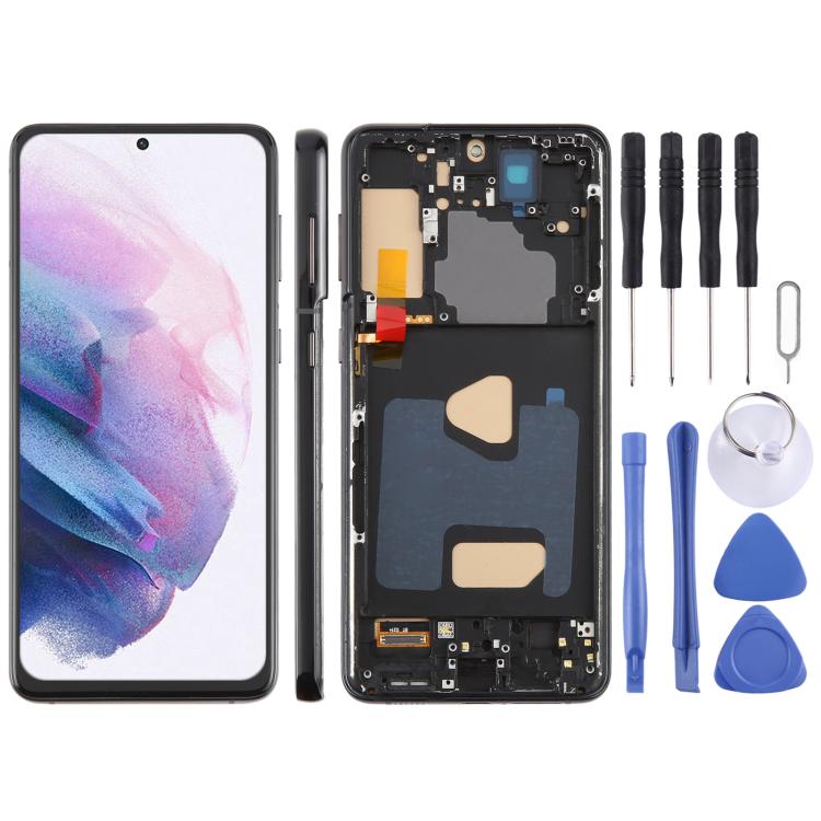 For Samsung Galaxy S21+ SM-G996B 6.58 inch TFT LCD Screen Digitizer Full Assembly with Frame, Not Supporting Fingerprint Identification (Black) - free shipping - PMC TechLife - Order now!