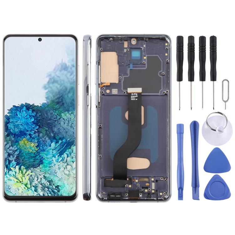 For Samsung Galaxy S20+ SM-G985F 6.58 inch TFT LCD Screen Digitizer Full Assembly with Frame, Not Supporting Fingerprint Identification (Grey) - free shipping - PMC TechLife - Order now!