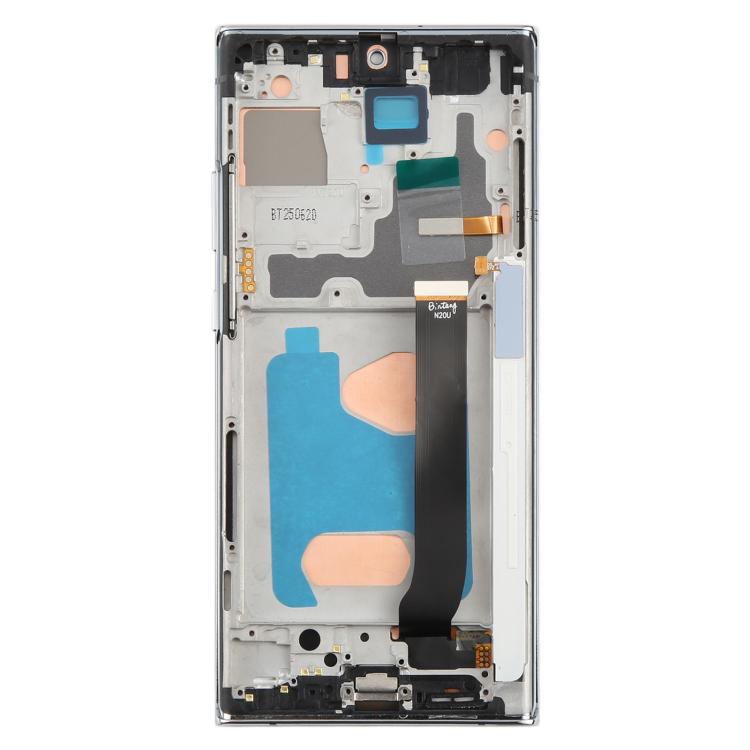 For Samsung Galaxy Note20 Ultra SM-N986B 6.72 inch TFT LCD Screen Digitizer Full Assembly with Frame, Not Supporting Fingerprint Identification (Silver) - free shipping - PMC TechLife - Order now!