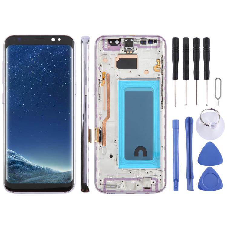 For Samsung Galaxy S8 SM-G950F 5.7 inch TFT LCD Screen Digitizer Full Assembly with Frame (Purple) - free shipping - PMC TechLife - Order now!