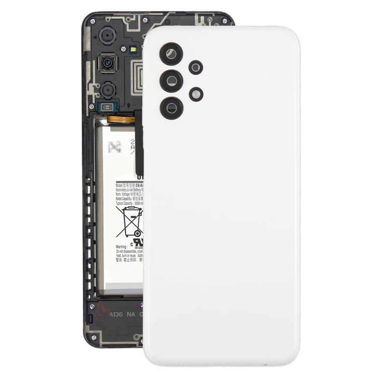 For Samsung Galaxy A13 SM-A135F Back Cover with Camera Lens Cover(White) - free shipping - PMC TechLife - Order now!