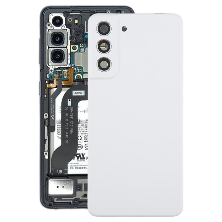 For Samsung Galaxy S21 FE SM-G990B Back Cover with Camera Lens Cover(White) - free shipping - PMC TechLife - Order now!