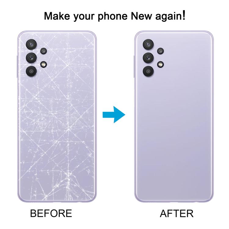 For Samsung Galaxy A32 4G SM-A325F Battery Back Cover with Camera Lens Cover(White) - free shipping - PMC TechLife - Order now!