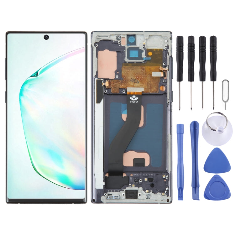 TFT Material LCD Screen for Samsung Galaxy Note10 Digitizer Full Assembly With Frame/Handwriting, Not Supporting Fingerprint Identification(Black) - free shipping - PMc TechLife - Order now!