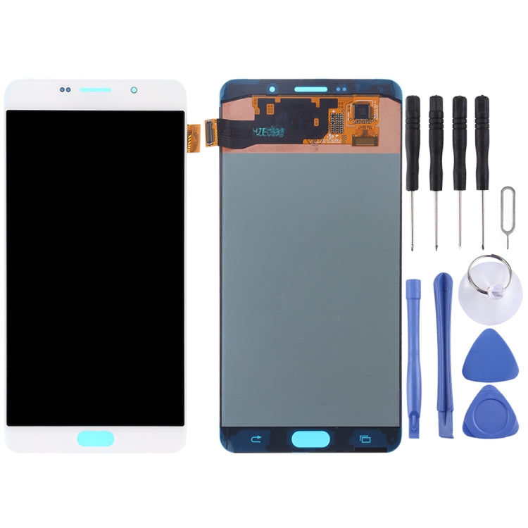 Original Super AMOLED LCD Screen for Galaxy A9 Pro (2016) / A910F Digitizer Full Assembly (White) - free shipping - PMc TechLife - Order now!