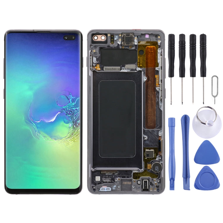 Original Super AMOLED LCD Screen for Samsung Galaxy S10+ Digitizer Full Assembly with Frame (Black) - free shipping - PMc TechLife - Order now!