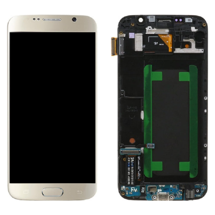 Original Super AMOLED LCD Screen For Samsung Galaxy S6 SM-G920F Digitizer Full Assembly with Frame (Gold) - free shipping - PMc TechLife - Order now!