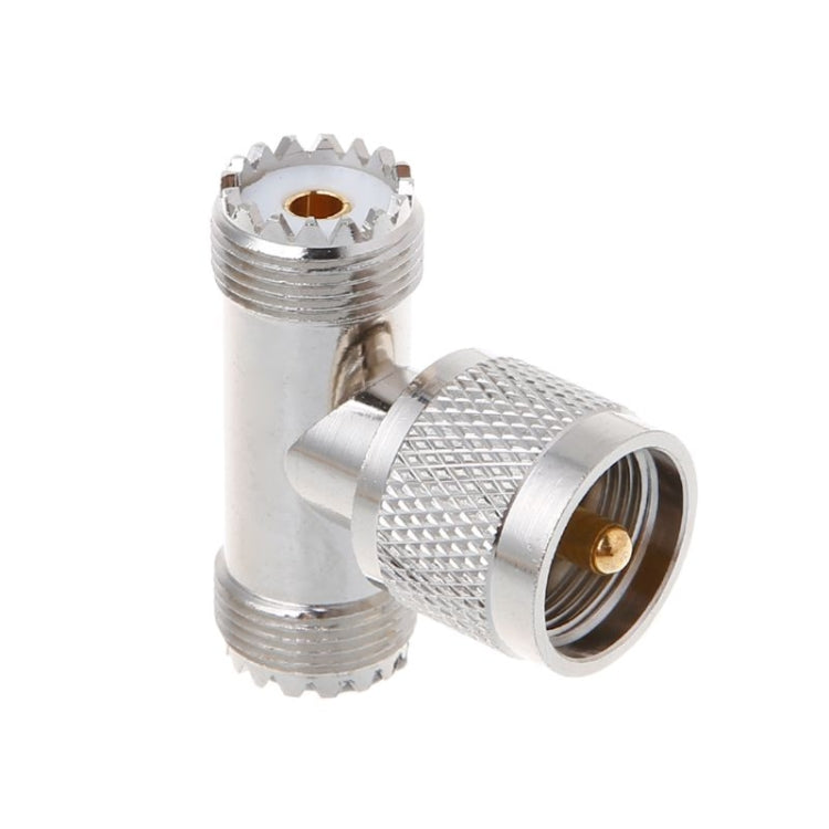 T-shape UHF Male PL259 To 2 UHF Female Adapter - Connector by PMC TechLife | Online Shopping South Africa | PMC TechLife