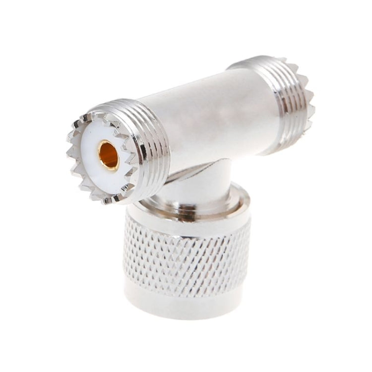 T-shape UHF Male PL259 To 2 UHF Female Adapter - Connector by PMC TechLife | Online Shopping South Africa | PMC TechLife