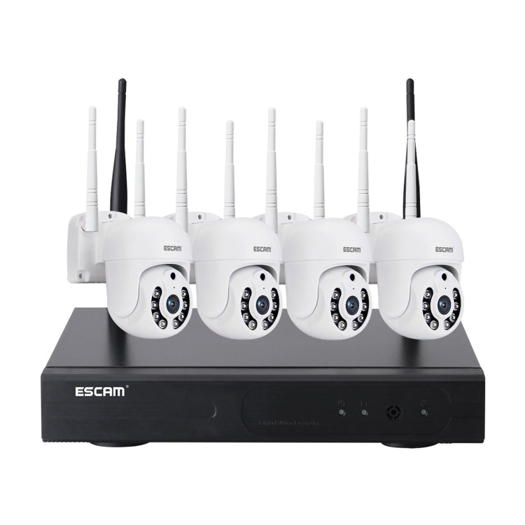 ESCAM WNK714 3.0 Million Pixels 4-channel HD Dome Camera NVR Wireless Monitoring Kit, AU Plug - free shipping - PMC TechLife - Order now!