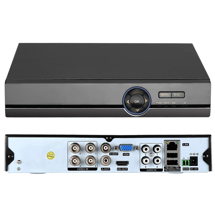 A41U-ZS 5 in 1 4 Channel Dual Stream H.264 1080N  AHD DVR, Support AHD / TVI / CVI / CVBS / IP Signal(Black) - Digital Video Recorder by PMc TechLife | Online Shopping South Africa | PMc TechLife | Buy Now Pay Later Mobicred
