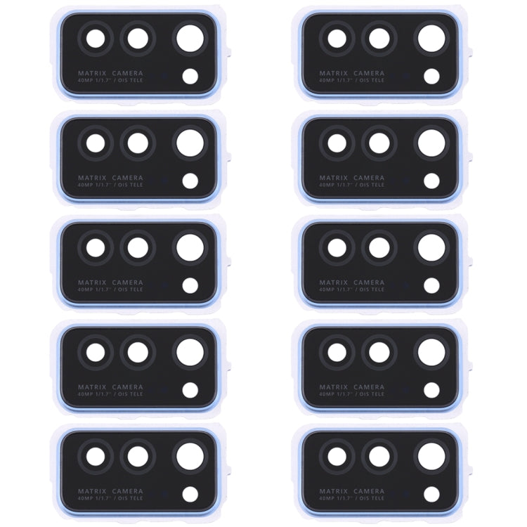 For Huawei Honor V30  10pcs Camera Lens Cover (Blue) - Camera by PMC TechLife | Online Shopping South Africa | PMC TechLife