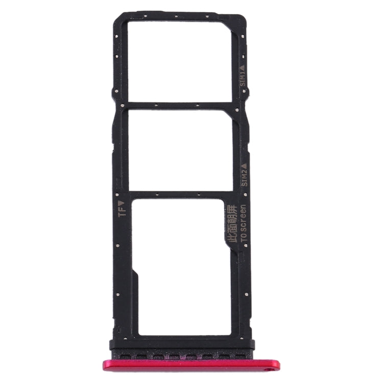 SIM Card Tray + SIM Card Tray + Micro SD Card Tray for Huawei Y7p (Rose Red) - Card Socket by PMc TechLife | Online Shopping South Africa | PMc TechLife | Buy Now Pay Later Mobicred