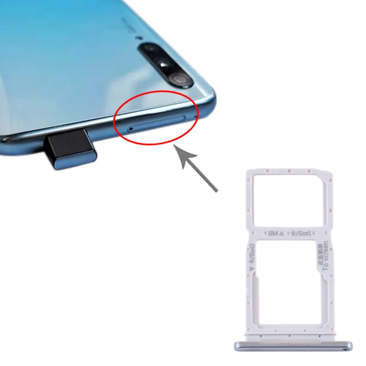 SIM Card Tray + SIM Card Tray / Micro SD Card Tray for Huawei Y9s(Silver) - Card Socket by PMc TechLife | Online Shopping South Africa | PMc TechLife | Buy Now Pay Later Mobicred