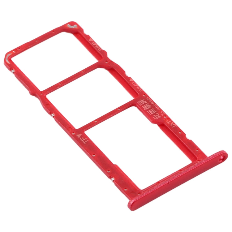 SIM Card Tray + SIM Card Tray + Micro SD Card Tray for Huawei Honor 8A Pro (Red) - Card Socket by PMc TechLife | Online Shopping South Africa | PMc TechLife | Buy Now Pay Later Mobicred