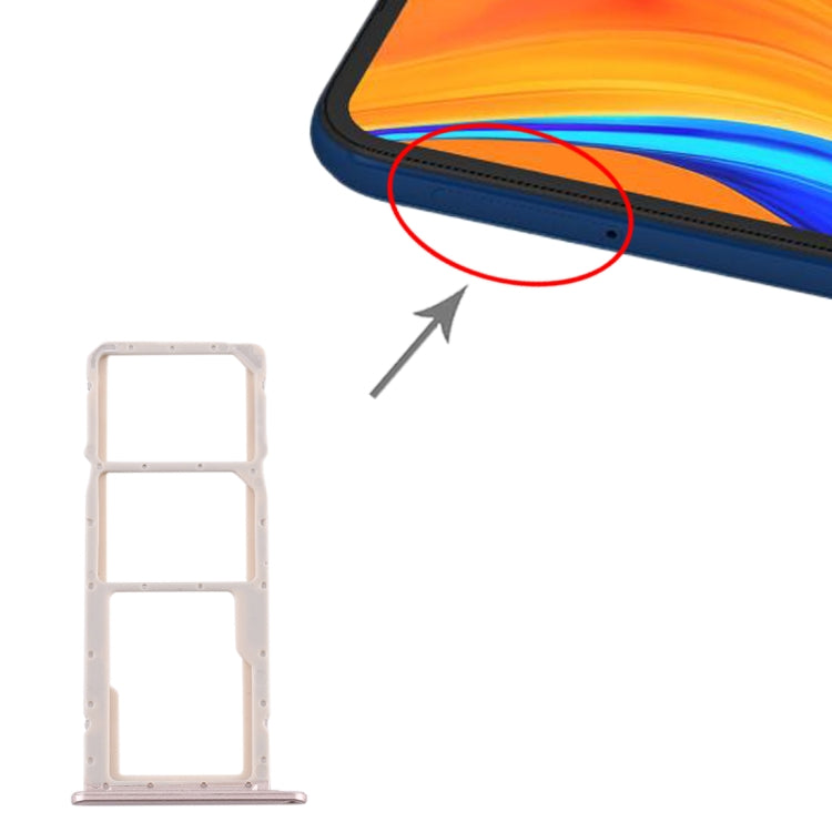 SIM Card Tray + SIM Card Tray + Micro SD Card Tray for Huawei Y6s (2019) (Gold) - Card Socket by PMc TechLife | Online Shopping South Africa | PMc TechLife | Buy Now Pay Later Mobicred