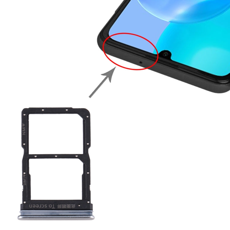 SIM Card Tray + SIM Card Tray for Huawei Honor 30 Youth (Silver) - Card Socket by PMc TechLife | Online Shopping South Africa | PMc TechLife | Buy Now Pay Later Mobicred