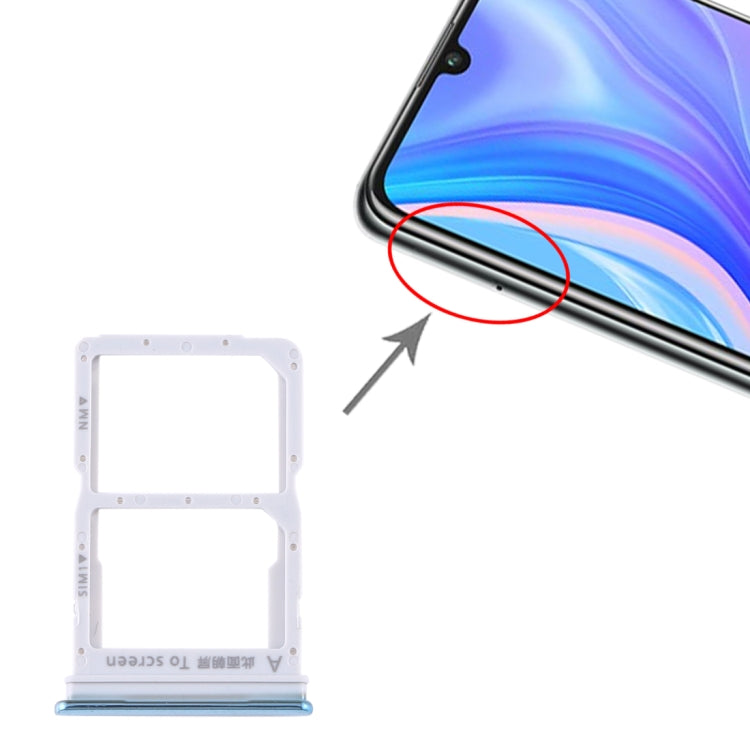 SIM Card Tray + NM Card Tray for Huawei Y8p (Twilight) - Card Socket by PMc TechLife | Online Shopping South Africa | PMc TechLife | Buy Now Pay Later Mobicred