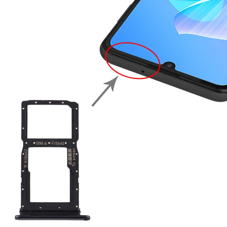 SIM Card Tray + SIM Card Tray / Micro SD Card Tray for Huawei Enjoy Z 5G (Black) - Card Socket by PMc TechLife | Online Shopping South Africa | PMc TechLife | Buy Now Pay Later Mobicred