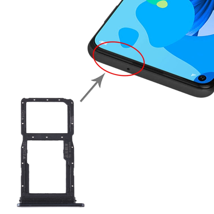 SIM Card Tray + SIM Card Tray / Micro SD Card Tray for Huawei P20 Lite (2019) (Black) - Card Socket by PMc TechLife | Online Shopping South Africa | PMc TechLife | Buy Now Pay Later Mobicred