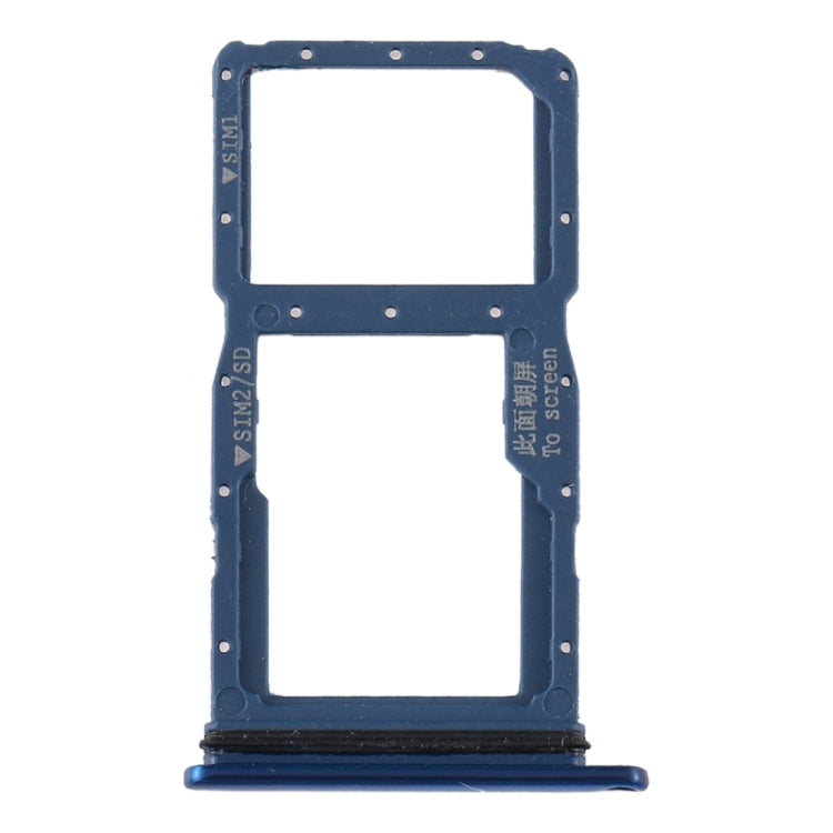 SIM Card Tray + SIM Card Tray / Micro SD Card Tray for Huawei P20 Lite (2019) (Blue) - Card Socket by PMc TechLife | Online Shopping South Africa | PMc TechLife | Buy Now Pay Later Mobicred