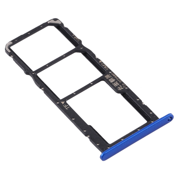 SIM Card Tray + SIM Card Tray + Micro SD Card Tray for Huawei Y8s (Blue) - Card Socket by PMc TechLife | Online Shopping South Africa | PMc TechLife | Buy Now Pay Later Mobicred