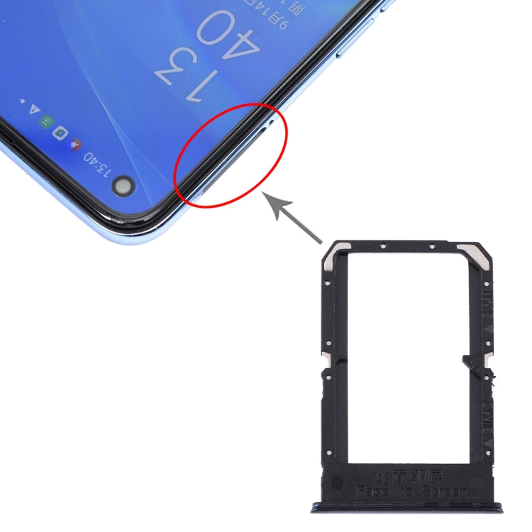 For OPPO Reno4 SE/A93 4G/OPPO Reno4 F/Reno4 Lite/F17 Pro PEAT00 PEAM00 SIM Card Tray + SIM Card Tray (Black) - Card Tray by PMc TechLife | Online Shopping South Africa | PMc TechLife | Buy Now Pay Later Mobicred