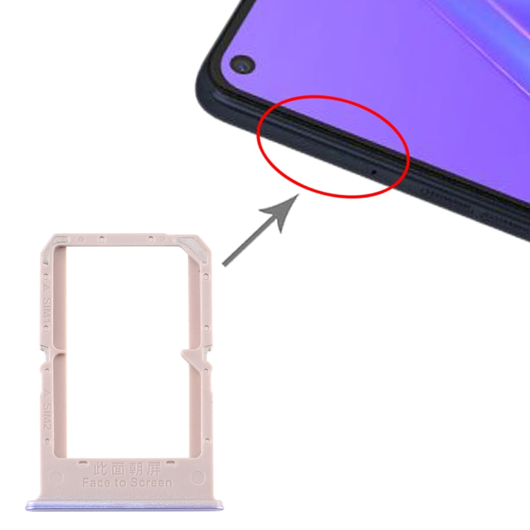 For OPPO A72 5G / K7X 5G / A53 5G SIM Card Tray + SIM Card Tray(Purple) - Card Socket by PMc TechLife | Online Shopping South Africa | PMc TechLife | Buy Now Pay Later Mobicred