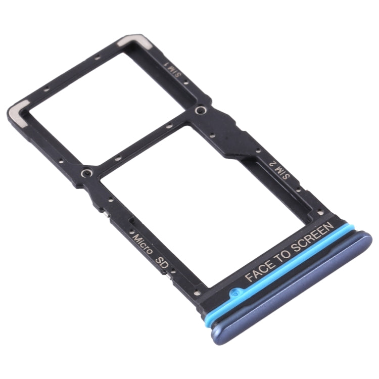 SIM Card Tray + SIM Card Tray / Micro SD Card Tray for Xiaomi Mi 10T Lite 5G (Blue) - Card Tray by PMc TechLife | Online Shopping South Africa | PMc TechLife | Buy Now Pay Later Mobicred