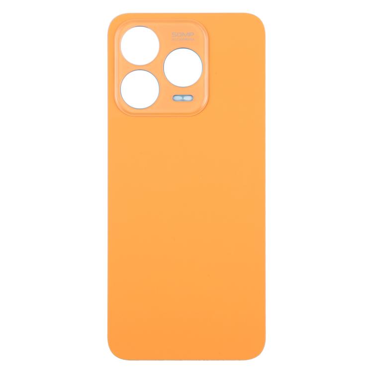 For ZTE Blade V70 Design Leather Material Battery Back Cover with Adhesive(Orange) - For ZTE by PMc TechLife | Online Shopping South Africa | PMc TechLife | Buy Now Pay Later Mobicred