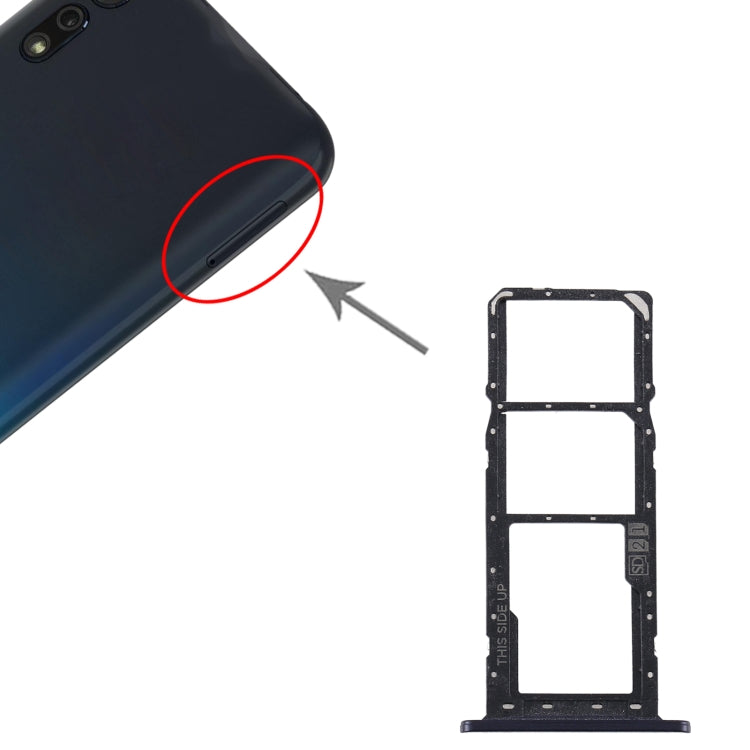 SIM Card Tray + SIM Card Tray + Micro SD Card Tray for Motorola Moto E6 Plus/Moto E6s (2020)/AGA0004/PAGA0004IN/PAGA0033IN/PAGA0033 (Black) - Card Socket by PMc TechLife | Online Shopping South Africa | PMc TechLife | Buy Now Pay Later Mobicred