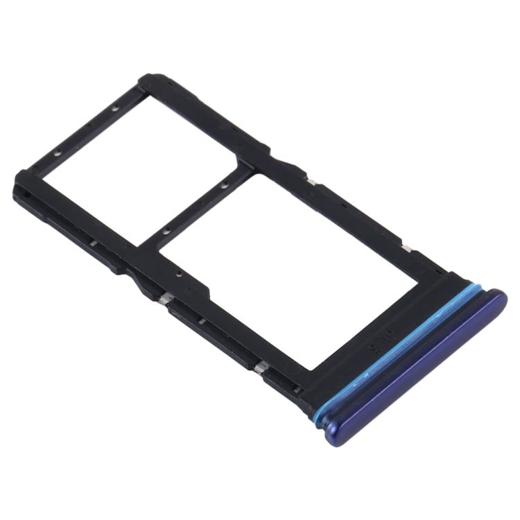 SIM Card Tray + SIM Card Tray / Micro SD Card Tray for Xiaomi Redmi Note 9 Pro 5G M2007J17C (Blue) - Card Tray by PMc TechLife | Online Shopping South Africa | PMc TechLife | Buy Now Pay Later Mobicred