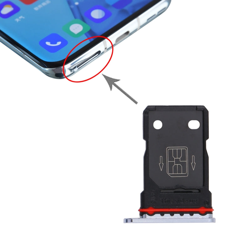 For OnePlus 9 Pro SIM Card Tray + SIM Card Tray (Silver) - Card Tray by PMc TechLife | Online Shopping South Africa | PMc TechLife | Buy Now Pay Later Mobicred