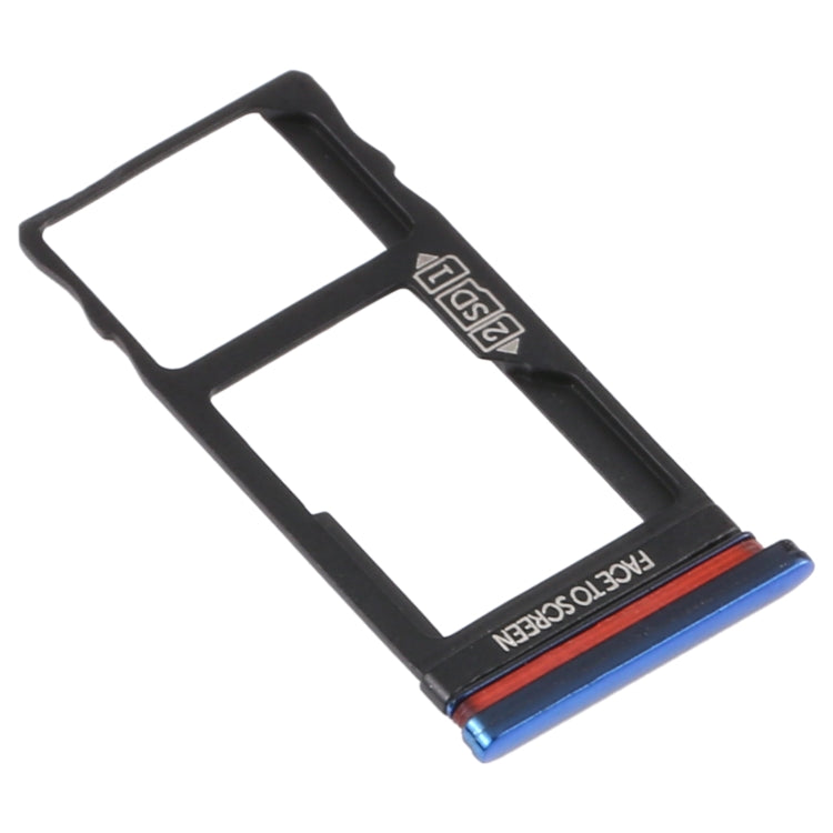 SIM Card Tray + Micro SD Card Tray for Motorola Moto One Vision / P50 (Blue) - Card Socket by PMc TechLife | Online Shopping South Africa | PMc TechLife | Buy Now Pay Later Mobicred