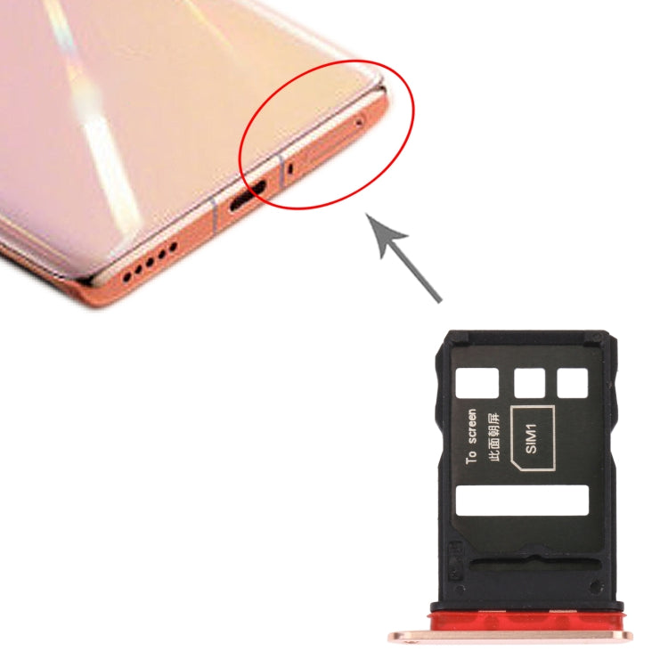SIM Card Tray + SIM Card Tray for Honor V40 5G(Gold) - Card Socket by PMc TechLife | Online Shopping South Africa | PMc TechLife | Buy Now Pay Later Mobicred
