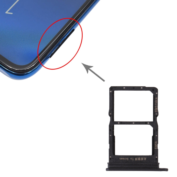 SIM Card Tray + SIM Card Tray / NMicro Card Tray for Honor X10 Max 5G (Black) - Card Socket by PMc TechLife | Online Shopping South Africa | PMc TechLife | Buy Now Pay Later Mobicred