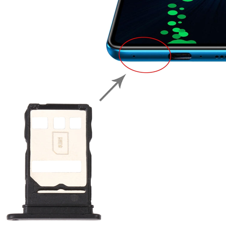 SIM Card Tray + SIM Card Tray / NM Card Tray for Honor X10 5G (Black) - Card Socket by PMc TechLife | Online Shopping South Africa | PMc TechLife | Buy Now Pay Later Mobicred
