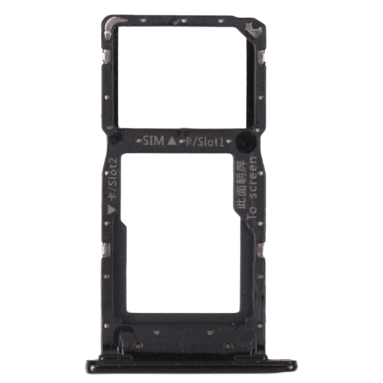 SIM Card Tray + SIM Card Tray / Micro SD Card Tray for Honor 9S (Black) - Card Socket by PMc TechLife | Online Shopping South Africa | PMc TechLife | Buy Now Pay Later Mobicred
