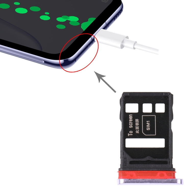 SIM Card Tray + SIM Card Tray for Huawei Nova 7 5G (Silver) - Card Socket by PMc TechLife | Online Shopping South Africa | PMc TechLife | Buy Now Pay Later Mobicred