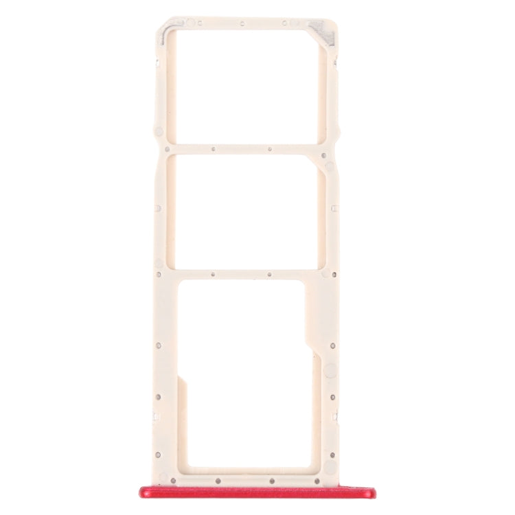 SIM Card Tray + SIM Card Tray + Micro SD Card Tray for Honor 8A 2020 (Red) - Card Socket by PMc TechLife | Online Shopping South Africa | PMc TechLife | Buy Now Pay Later Mobicred